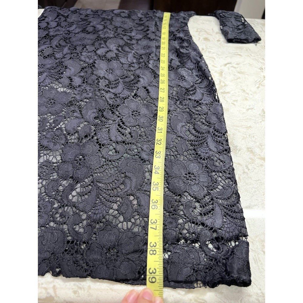 Le Chateau Black Lace Cocktail Dress Size XL Made In Canada - Picture 9 of 9